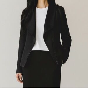 White House Black Market Dark Leather Jacket